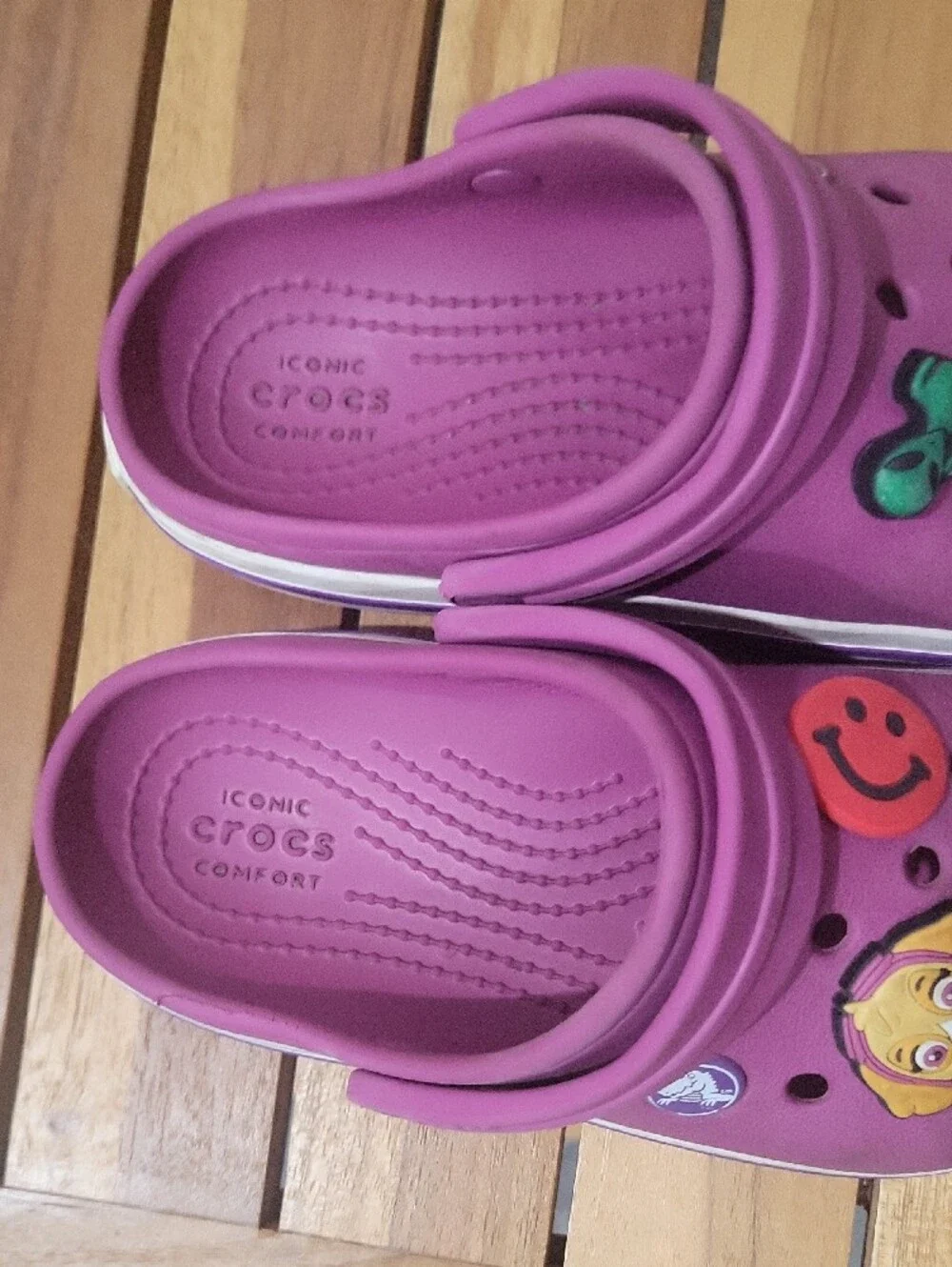 Kids Purple Slip-On Clog Shoes with Character Charms Little Kids 11